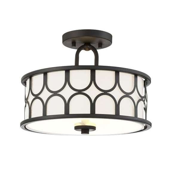 Trade Winds Courtland Semi-Flush Mount Ceiling Light in Oil Rubbed Bronze