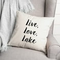 thumbnail image 2 of Creative Products Live Love Lake 18x18 Spun Poly Pillow, 2 of 2