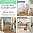 thumbnail image 5 of Summer Infant Extra Tall & Wide Safety Pet and Baby Gate, 29.5"-53" Wide, 38" Tall - Gray, 5 of 13