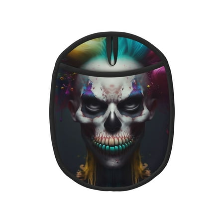 

Matuu Modern Abstract Colorful Skull C for Non Slip Pot Holder for Kitchen Baking and Cooking Silicone Pot Mat Mitten With Hanging Loop Heat Resistant 7.5 x 9.4 Inches