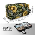 thumbnail image 4 of Goofa Sunflowers Printed Toiletry Bag with Handle,Large Capacity Travel Makeup Cosmetic Bag for Women, Carry on Airport Airline Compliant Bag, 4 of 9