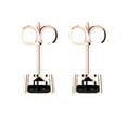 thumbnail image 4 of 1.0 Ct Heart Cut Studs Black Natural Onyx 18K Rose Solid Solid Gold Everyday Dainty Earrings Push Back, 4 of 7
