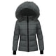 thumbnail image 1 of Chaquetas y abrigos casuales de manga larga con capucha Chaqueta de invierno para mujer con capucha en la cintura y para superar las capas exteriores de manga larga Abrigo de mujer, 1 of 7
