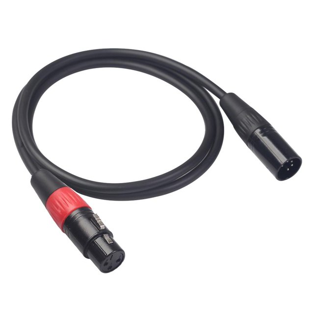 3.5mm Cable 15m Audio Cable Suitable For Audio Transmission Microphone, Mixer Accessory - Black 1 Meter