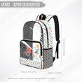 thumbnail image 7 of ZIATUBLES Clear Backpack 17 Inch, Heavy Duty See Through Bookbag with Front Pockets & Side Mesh, Whimsical Garden Doodle Print Fabric & PVC Transparent Bag for School, Work & Security, 7 of 7