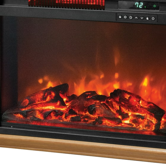 Lifesmart 1500 Watt Large Infrared Quartz Electric Portable Fireplace Heater