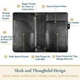 thumbnail image 5 of ComfiTime Server Book for Waitress – PU Leather Waitress/Waiter Book with Zipper Pocket for Money/Coins, Serving Book Organizer Wallet w/ Pen Holder, Guest Check Presenters for Restaurant, Black, 5 of 11