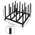 thumbnail image 2 of 16 Rolls Capacity Mobile Blueprint Storage Stand Black Assembly File Roll Storage Cart 0.98*17.52-inch Vertical Rod, 2 of 15