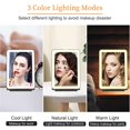 thumbnail image 3 of FUNTOUCH Lighted Travel Mirror, 3 Color Makeup Mirror, Portable Vanity Mirror, Rechargeable Folding Cosmetic Mirror, 3 of 8