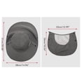 thumbnail image 2 of Sombrero para el sol al aire libre con solapa para el cuello y la cara protección solar a prueba de viento sombrero de cubo de ala ancha para pesca senderismo jardín montañismo, 2 of 5