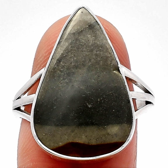 Natural Polygram Jasper 925 Sterling Silver Ring s.9 Jewelry R-1003 SDR225550