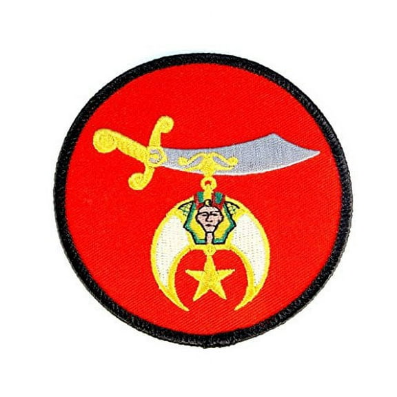Shrine Scimitar Red Mason Shriners Embroidered Patch Iron Sew PWPM5036