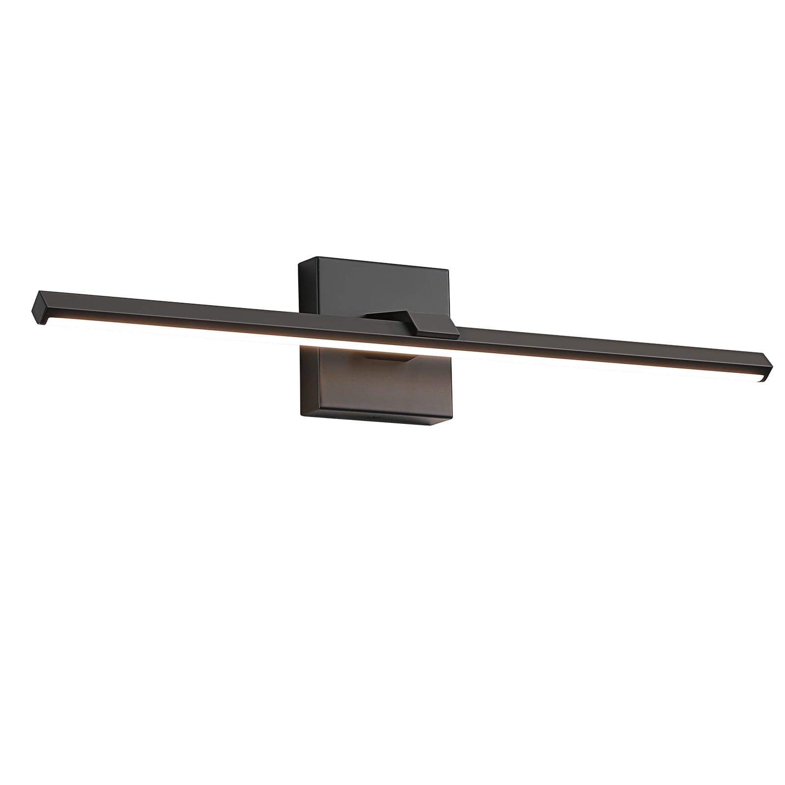 KAISITE Modern Vanity Light 24 inch Wall Sconce with Warm Lighting over Mirror for Bathroom Living Room , Black Waterproof Lamp