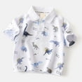 thumbnail image 5 of WOYY Toddler Boys Cotton Polo Shirt Dinosaur Print Short Sleeve T-Shirt, Sizes 2-10, 5 of 6