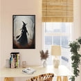 thumbnail image 4 of JFHCQJPK Witch in the Forest Halloween Print Wall Art Poster Witch Decor Vintage Print Dark College Wall Art Victorian Gothic Room Decor Canvas Wall Print8x12in Metal blackFramed, 4 of 8