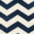 thumbnail image 5 of SAFAVIEH Chatham Jake Geometric Wool Area Rug, Dark Blue/Ivory, 9' x 9' Round, 5 of 6