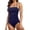/c21Dark Blue82, variant on WEIGFI Womens Swimsuit One-Piece Strapless Halter Neck Solid Color Bathing Suit Tummy Control Comfort Party Swimwear,Coffee,L