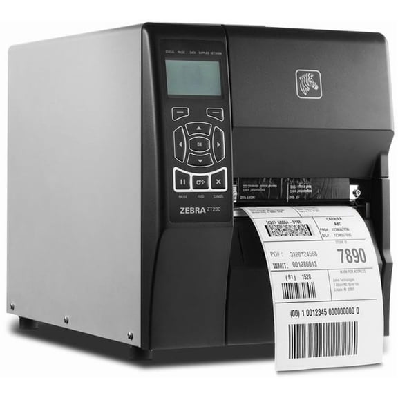 Restored Zebra ZT230 Industrial Barcode Label Printer – 203 DPI, Thermal Transfer/Direct Thermal, USB & Ethernet Connectivity - ZT23042-D0E200FZ (Refurbished)
