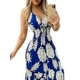 thumbnail image 4 of DYMADE Women Printed Sexy Strappy Sleeve Slim Slip Beach Long Dress, 4 of 4