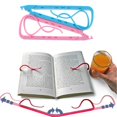 thumbnail image 1 of Clip de soporte para lectura de libros, 2 uds., sujetalibros rosa y azul, material escolar para oficina, organizador de accesorios de escritorio LingWen 8390611402075, 1 of 1