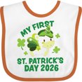 thumbnail image 3 of Inktastic My First St. Patrick's Day 2026 with Unicorn Boys or Girls Baby Bib, 3 of 4