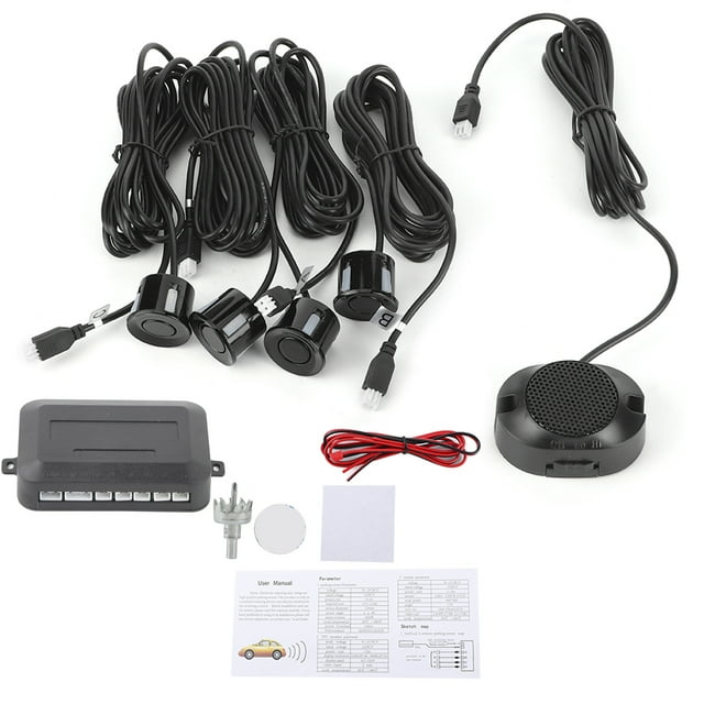Sensor de aparcamiento para coche, radar de marcha atrás, kit de asistencia de marcha atrás con alarma sonora