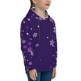 thumbnail image 3 of Sigee Crystal Purple Snowflake for Boys and Girls Youth Hoodie Kids Clothes Boys' Fashion Sweatshirts-Medium, 3 of 6