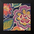 thumbnail image 2 of Wild Apple Portfolio 12x12 Black Modern Framed Museum Art Print Titled - Floral Assortment Square II, 2 of 5