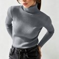 thumbnail image 6 of Brnmyaeo Women's Turtleneck Sweater Warm Slim Fit Basic Knitted Pullover 2026 Fall Winter Long Sleeve Casual Ribbed Knit Base Layering Tops, 6 of 8