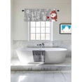 thumbnail image 4 of Merry Christmas Valances for Windows, Snowman Red Scarf And Hat Snowflake Light Filtering Window Treatment Valances, Rod Pocket Small Curtains for Kitchen/Bathroom, 54"x18", 4 of 9