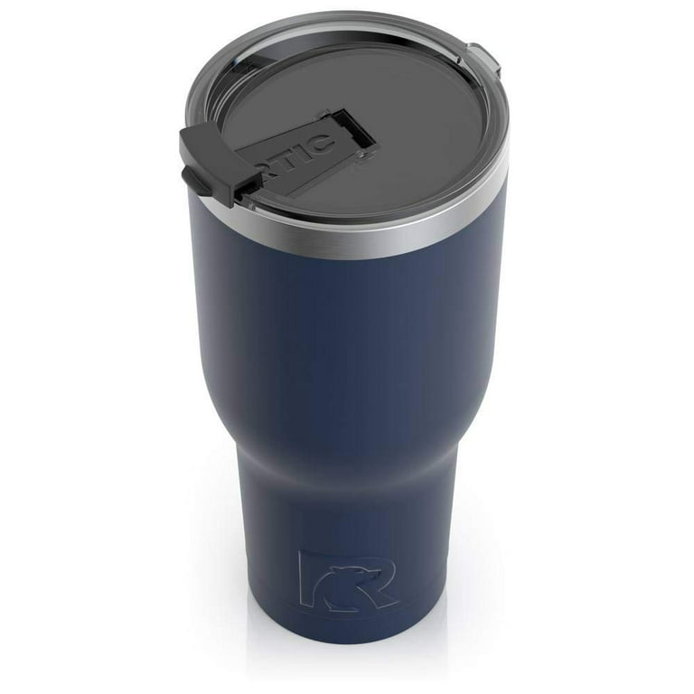 RTIC 20 oz Insulated Tumbler Stainless Steel Coffee Travel Mug with Lid,  Spill Proof, Hot Beverage and Cold, Portable Thermal Cup for Car, Camping,  Lake Blue 