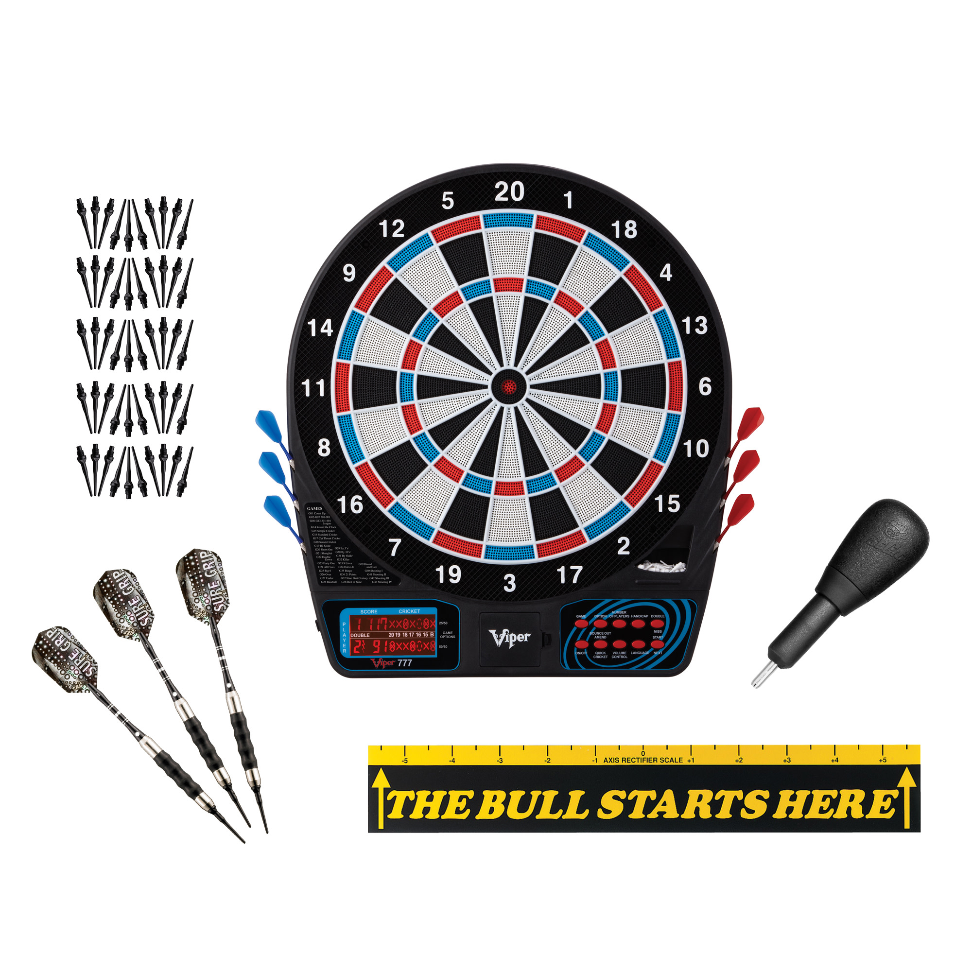 Viper 777 Electronic Dartboard, "The Bull Starts Here" Throw Line, Sure