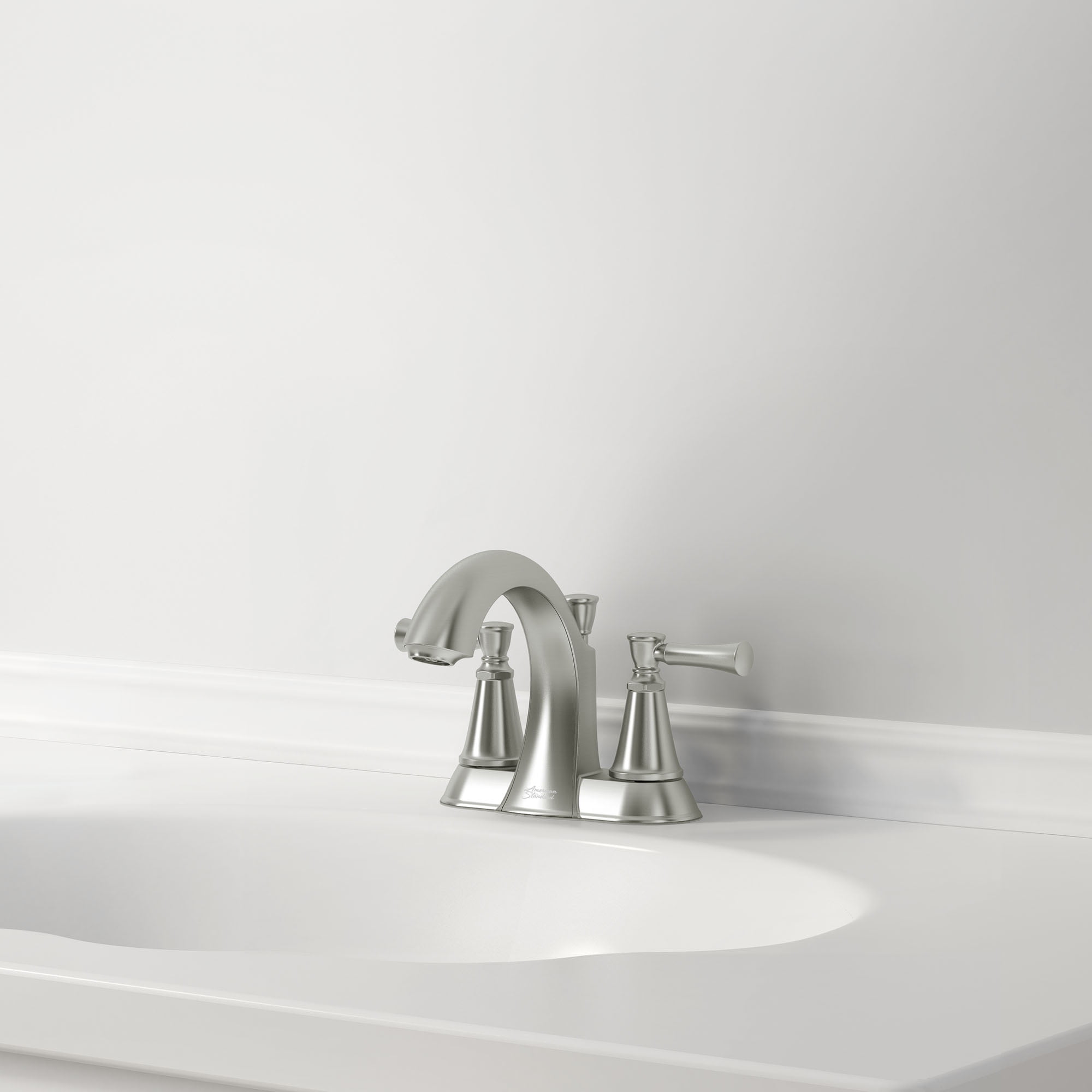 American Standard Chancellor Brushed Nickel Centerset Bathroom Sink Faucet 4 in.