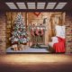 thumbnail image 4 of Fondo de Navidad rectangular Farfi, tela sin arrugas, fondo de Papá Noel, pantalla, decoración de fiesta, 4 of 5