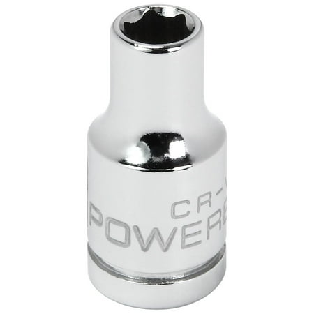 UPC: 0028907070339 | Powerbuilt 1/4 Inch Drive x 5 MM 6 Point Shallow Socket – 648281