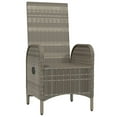 thumbnail image 2 of vidaXL Outdoor Chairs 2 pcs Poly Rattan Grey, 2 of 5