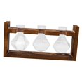 thumbnail image 4 of Terrario, macetero, soporte para plantas con soporte de madera, estante de madera, diamante decorativo 276x57x13cm, 4 of 9