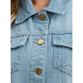thumbnail image 5 of DARING DIVA Womens Denim Vest Button Down Jacket Sleeveless Jean Jacket S Light Blue, 5 of 7