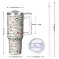 thumbnail image 2 of Multicolor Christmas Word Pattern Tumbler with Handle and Lid,40oz Double Wall Vacuum Insulated Tumbler,Cups Gift for Women and Men, 2 of 7