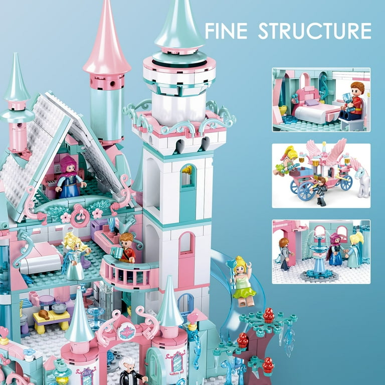 Sluban Girls Dream Building Blocks Toy Educational Learning Construction Toys Set Fairy Tale of Winter Ice Castle with Kitchen Bedroom Balcony
