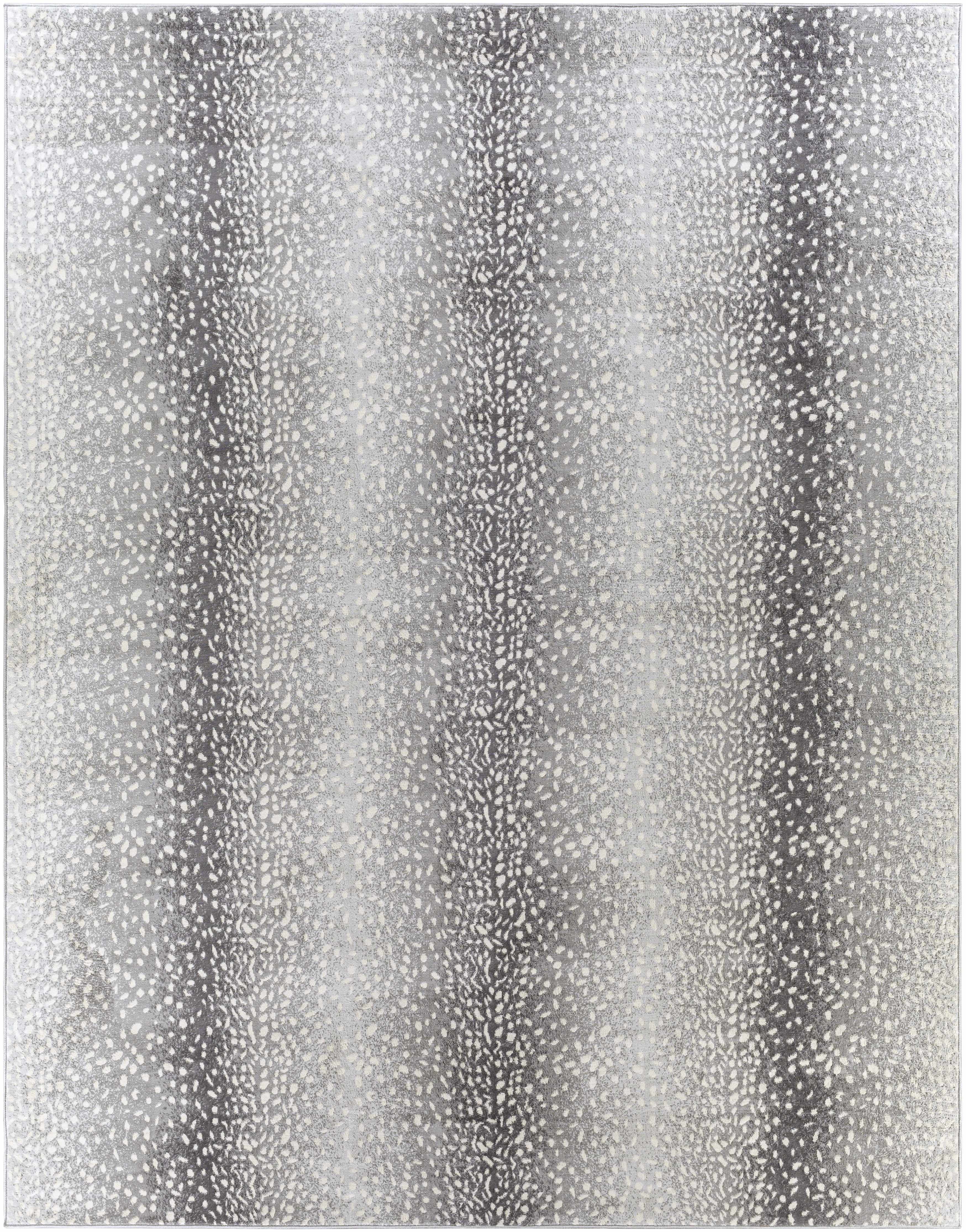 BoutiqueRugs Hollingworth Thin Antelope Area Area Rug - Light Slate, Ivory, Medium Gray - 7'10" x 10'