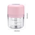 thumbnail image 3 of Ongmies Electric Ice Crusher Portable Mini Food Processor Cordless Vegetable Masher with Usb Charging Rainproof Garlic Masher Easy to Use Ice Material 250Ml, 3 of 7