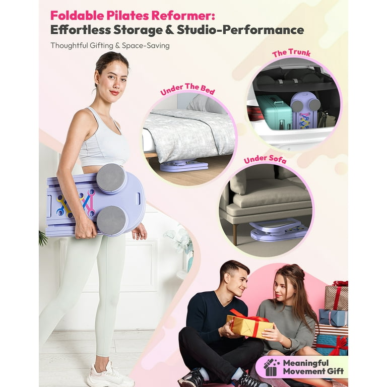 FLAZECON Pilates Board 6-in-1 Foldable Reformer Home Workout