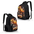 thumbnail image 2 of Xixirimido Fire Power Dinosaur Print 17" School Backpack for Boys Girls Multi-pocket Bookbags Elementary High School Bookbag Daypacks School Bag for Students, 2 of 8