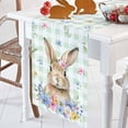 thumbnail image 3 of Easter Table Runner 13.8x71 Inches Long Floral Bunny Runner for Table Rabbit Green Buffalo Plaid Table Runners Washable Dresser Scarf for Kitchen Coffee Dining Seasonal Spring Holiday Party Decor, 3 of 6