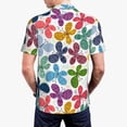 thumbnail image 3 of Balery Colorful Butterflies Printed Men’s Short Sleeve Polo Shirt, Midweight Men's Shirt,Golf Polo shirts -4X-Large, 3 of 8