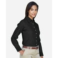 thumbnail image 2 of Harriton M550W Women's Long Sleeve Denim Shirt-Washed Black-L, 2 of 5
