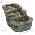 thumbnail image 4 of Sunnydaze Shale Falls Polyresin Outdoor Water Fountain with Lights, 4 of 16