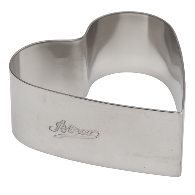 Molde de acero inoxidable en forma de corazón Ateco 7,5 x 3,5 cm