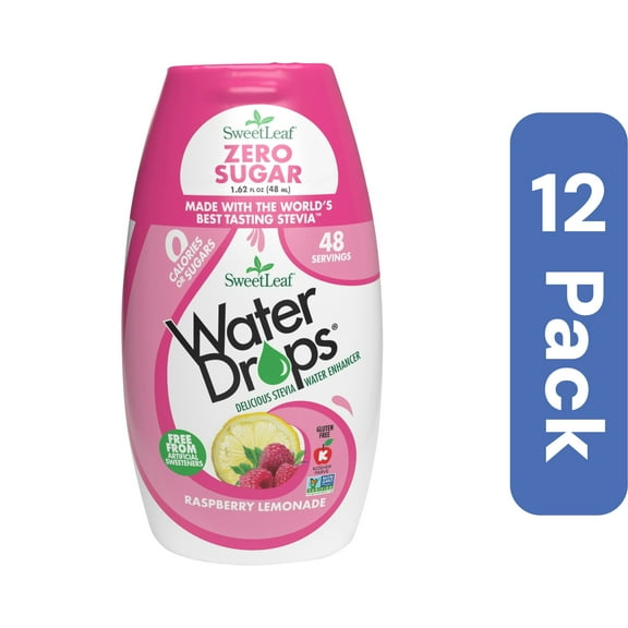 Sweetleaf Raspberry Lemon Water Drops 1.62 oz (Pack of 12)